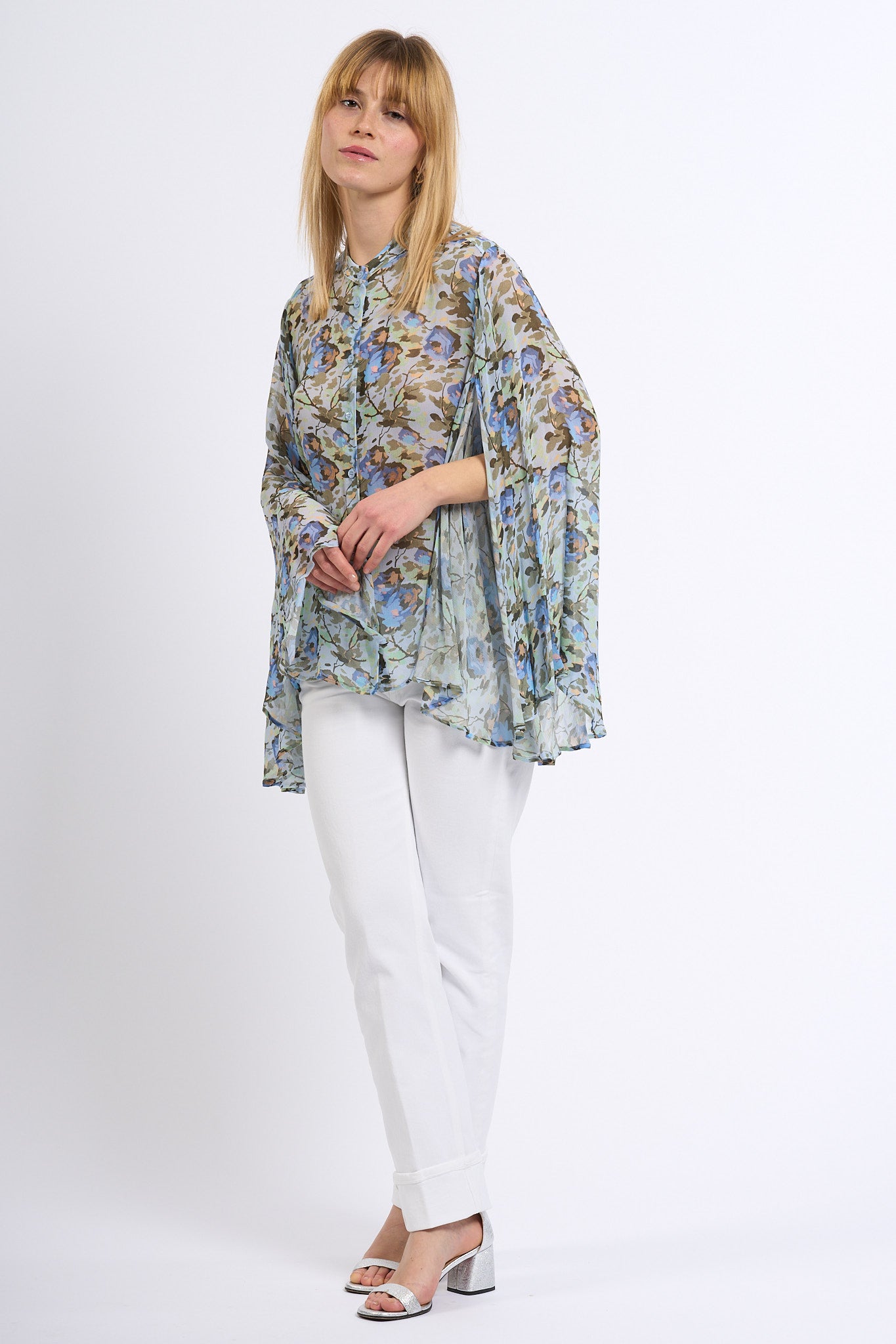 Semicouture Camicia TAHILA Stampa Azzurro Donna-9