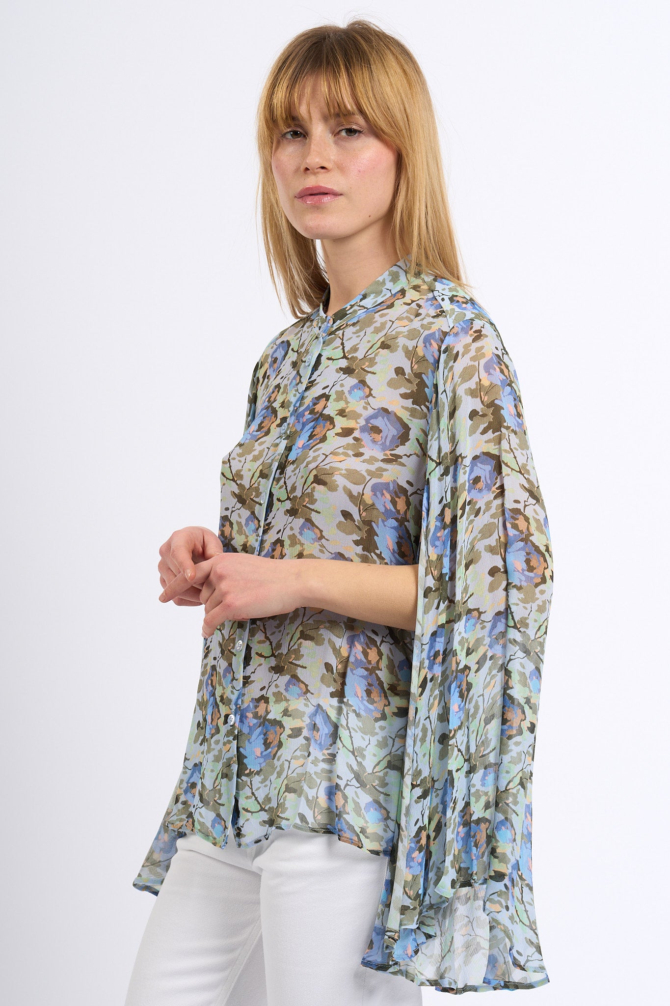 Semicouture Camicia TAHILA Stampa Azzurro Donna-6