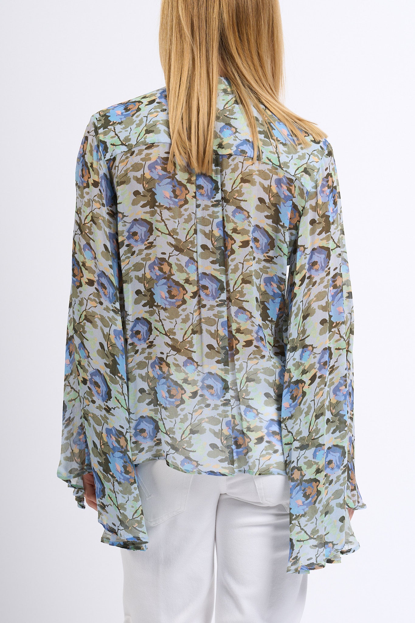 Semicouture Camicia TAHILA Stampa Azzurro Donna-7