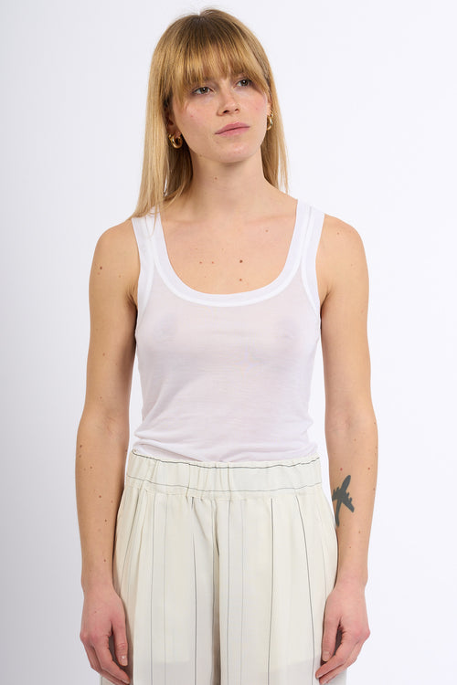 Semicouture Canotta MERCEDES Modal Bianco Donna
