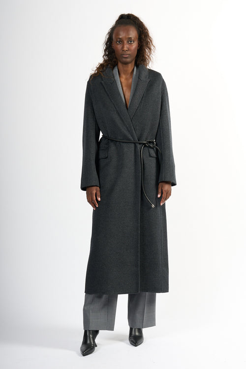 Semicouture Cappotto Consuelo Lungo Antracite Donna