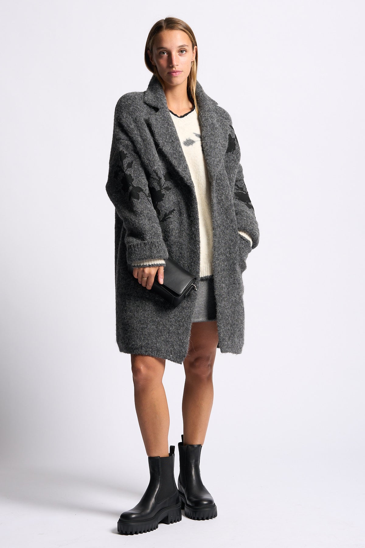 Semicouture Cappotto Hollie Grigio/nero Donna-3