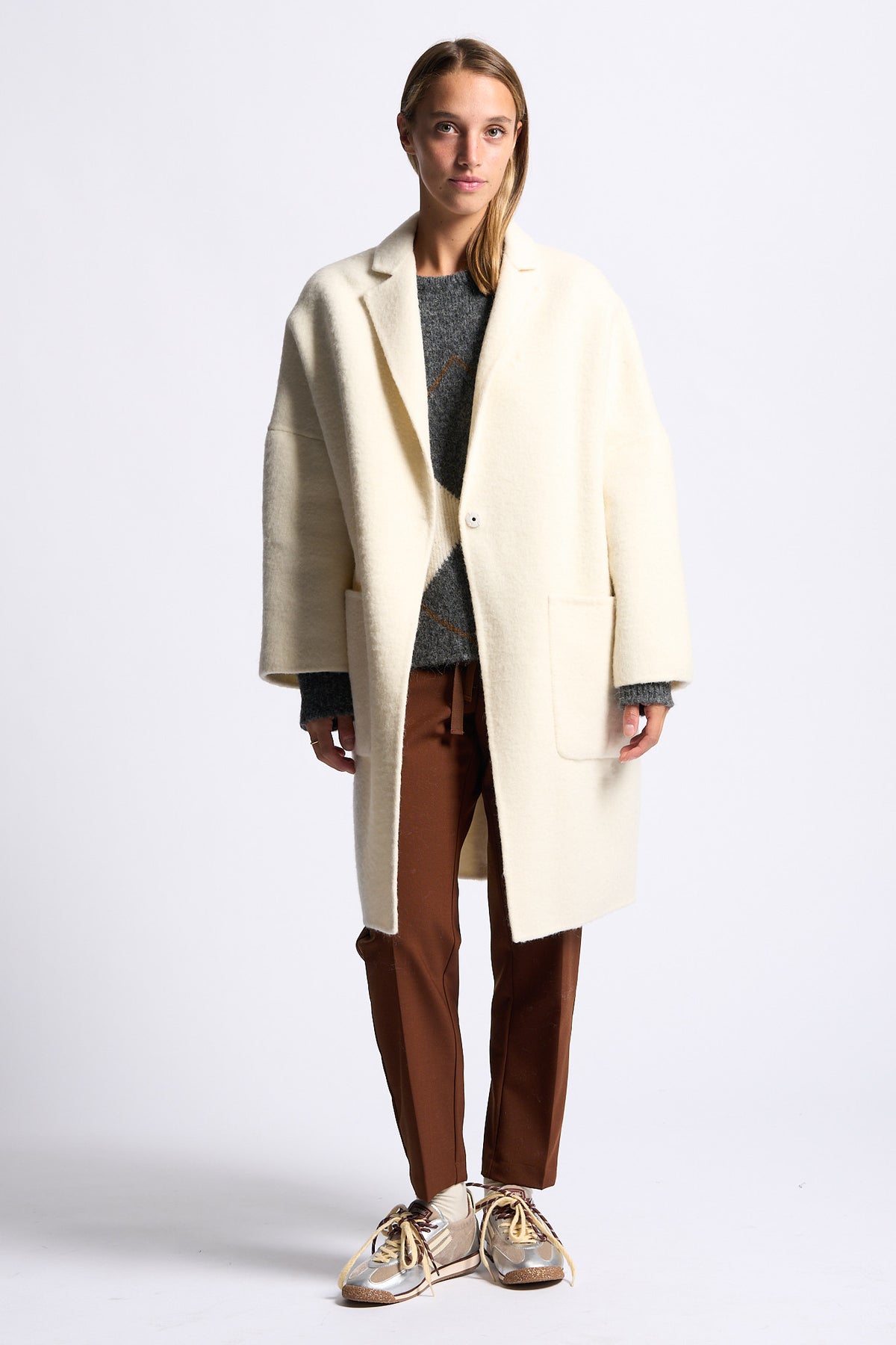 Semicouture Cappotto Sigmund Burro Donna-2