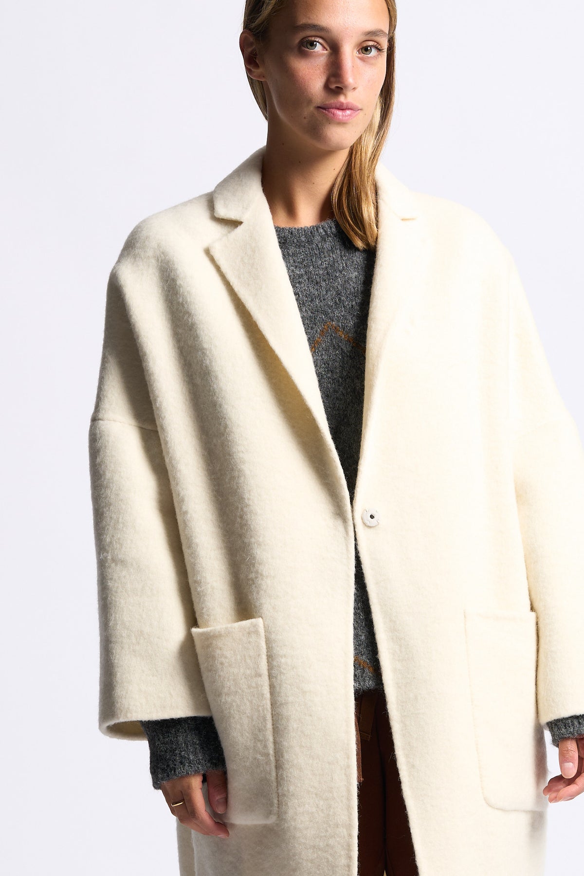 Semicouture Cappotto Sigmund Burro Donna-7