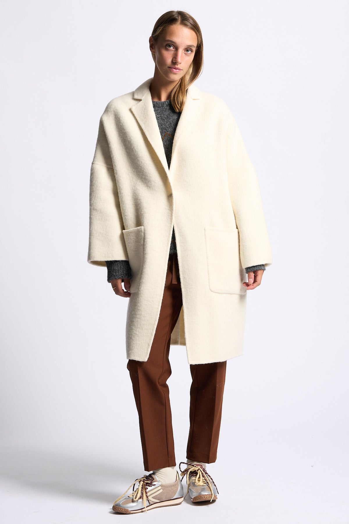 Semicouture Cappotto Sigmund Burro Donna-4