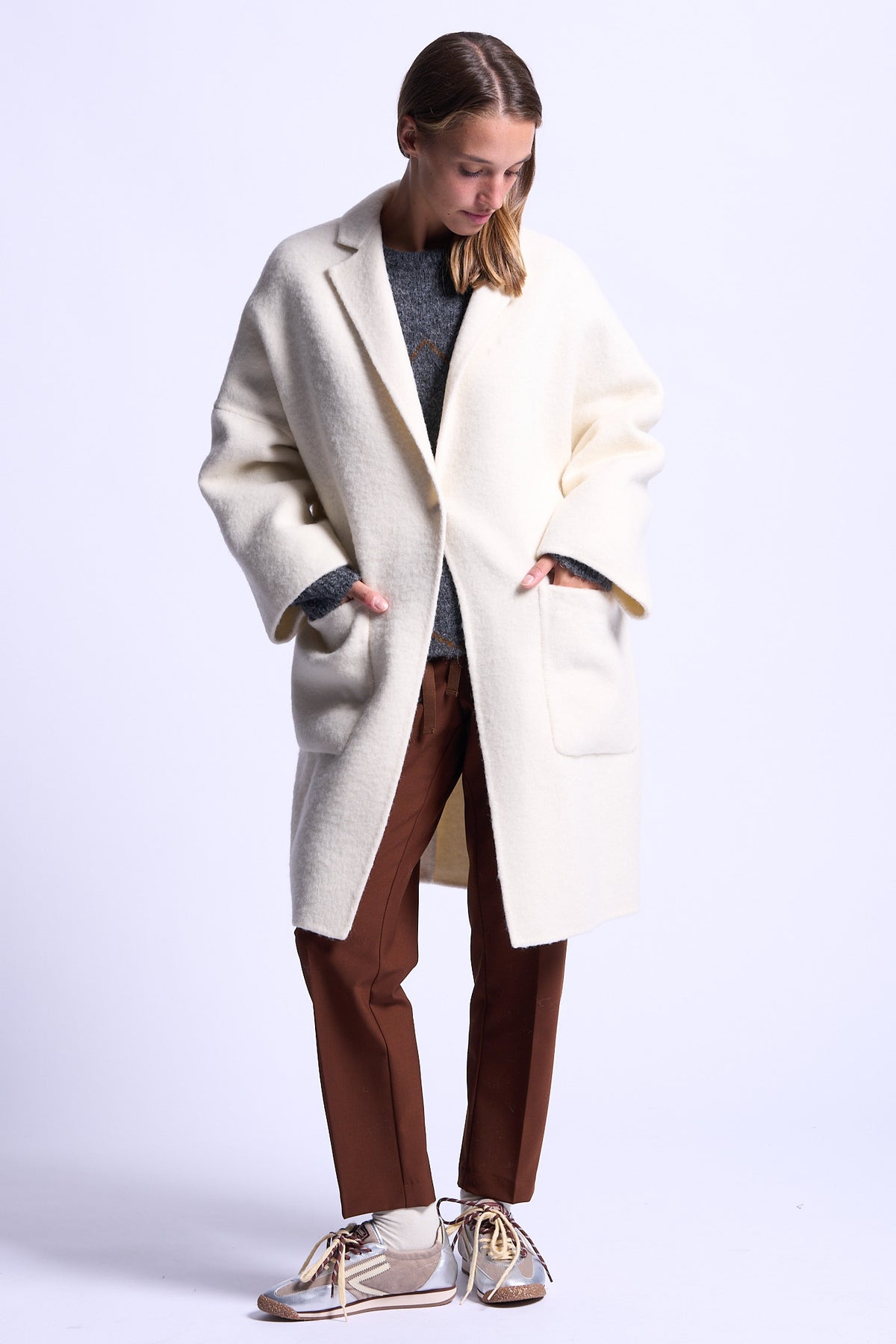 Semicouture Cappotto Sigmund Burro Donna-6