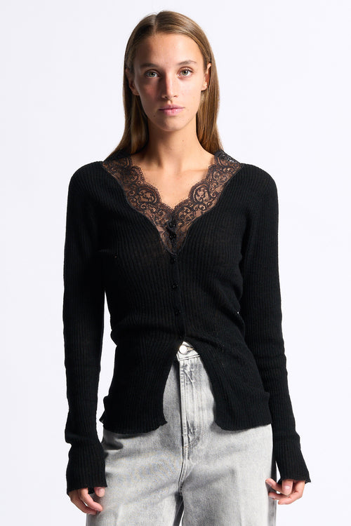 Semicouture Women's Almira Cardigan Black-2