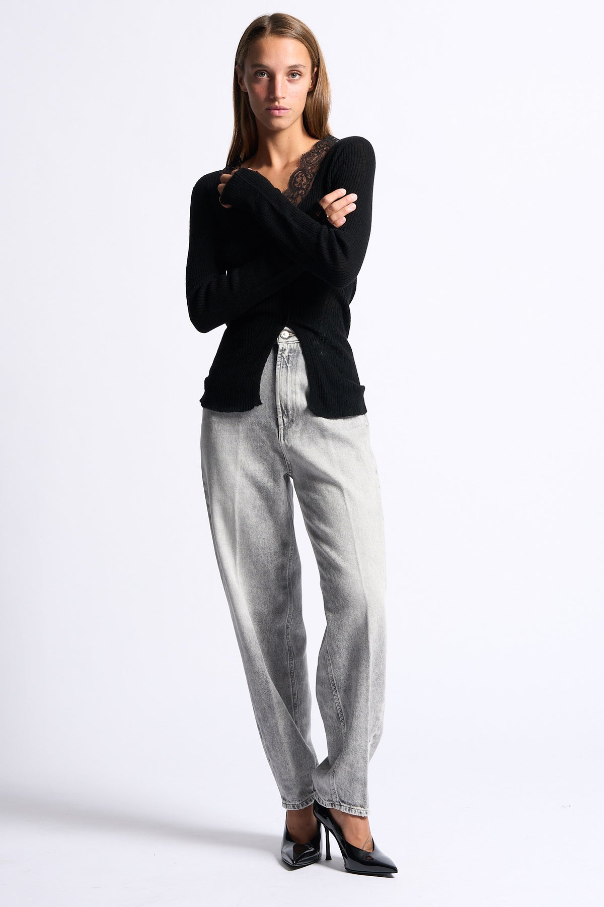Semicouture Cardigan Almira Nero Donna-3