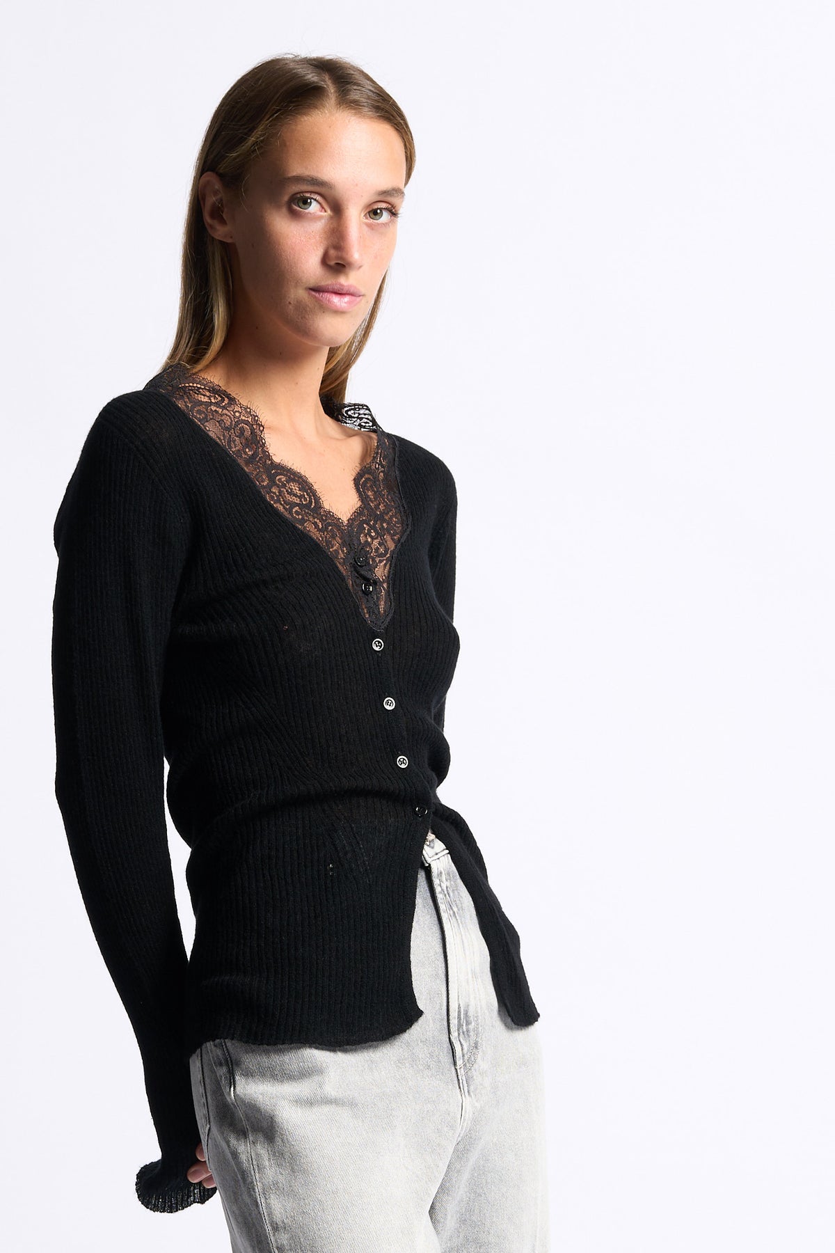 Semicouture Cardigan Almira Nero Donna-1