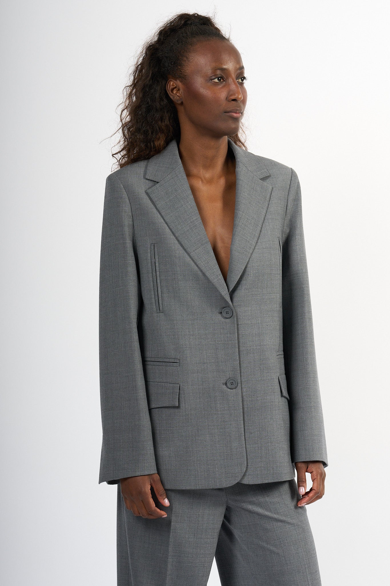 Semicouture Giacca Isabella Over Grigio Donna-1