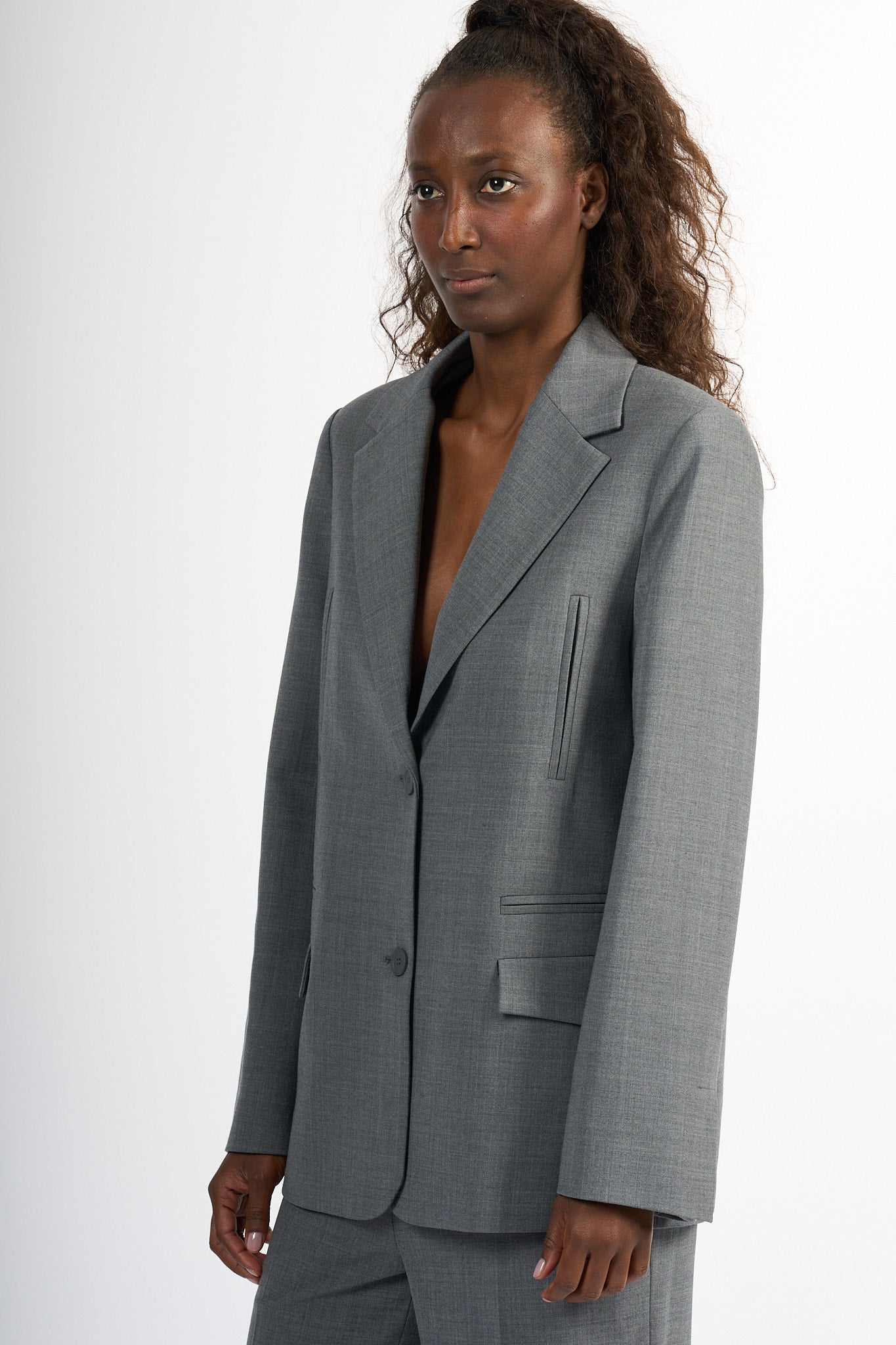 Semicouture Giacca Isabella Over Grigio Donna-4