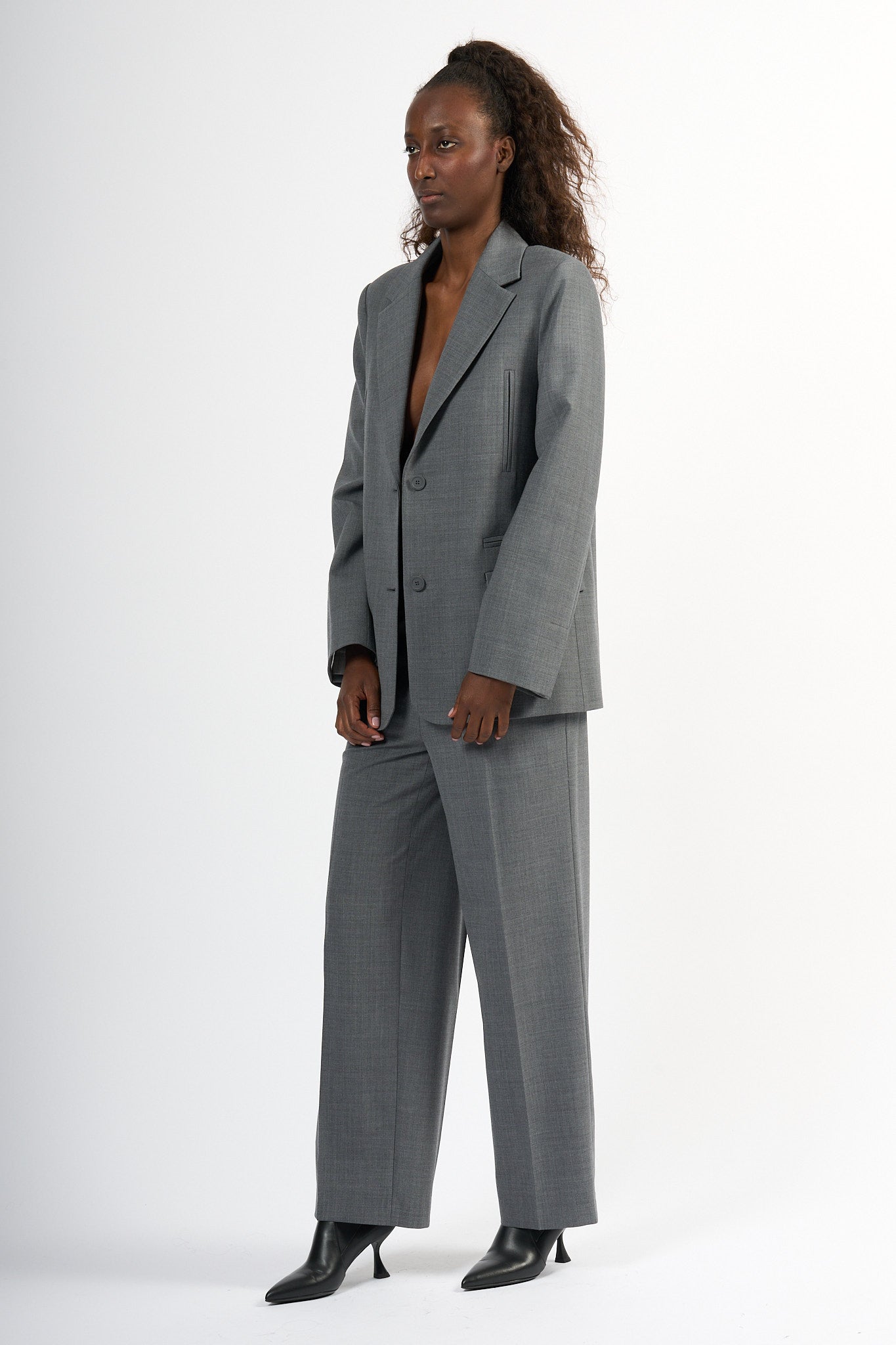 Semicouture Giacca Isabella Over Grigio Donna-2