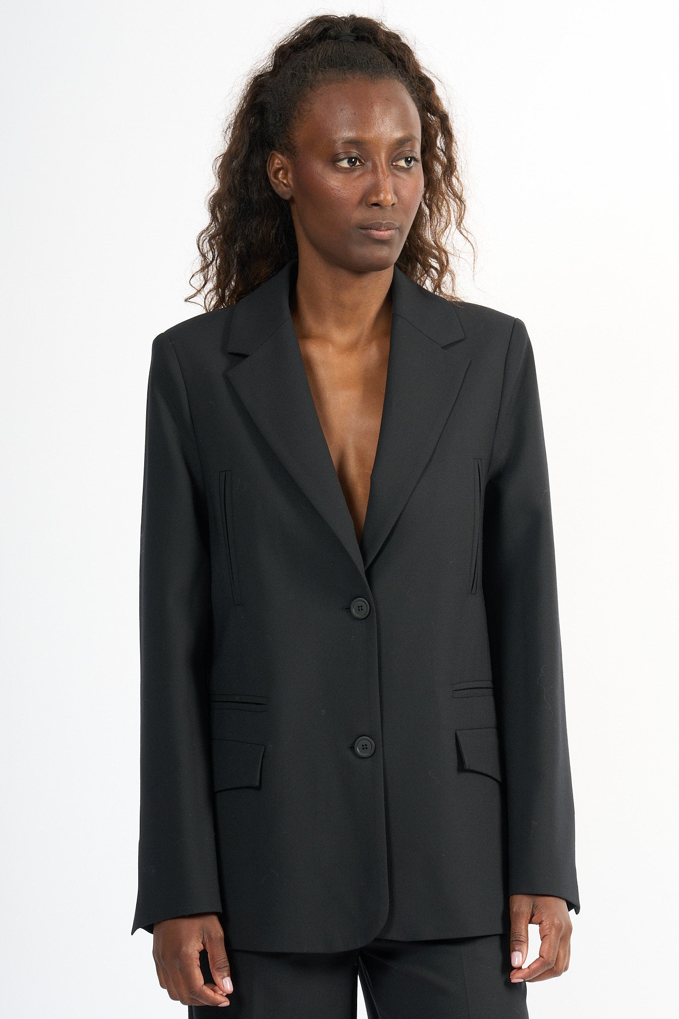 Semicouture Giacca Isabella Over Nero Donna-4