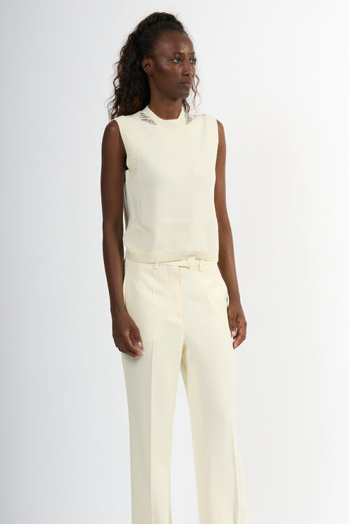 Semicouture Gilet Alienor Bianco Donna-2