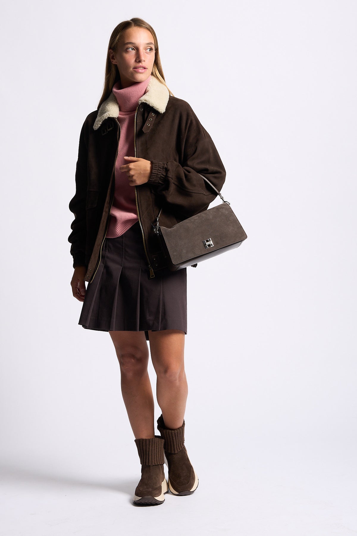 Semicouture Giubbino Gloria Marrone Donna-2