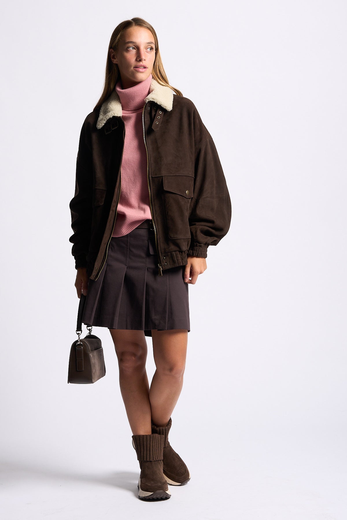 Semicouture Giubbino Gloria Marrone Donna-8