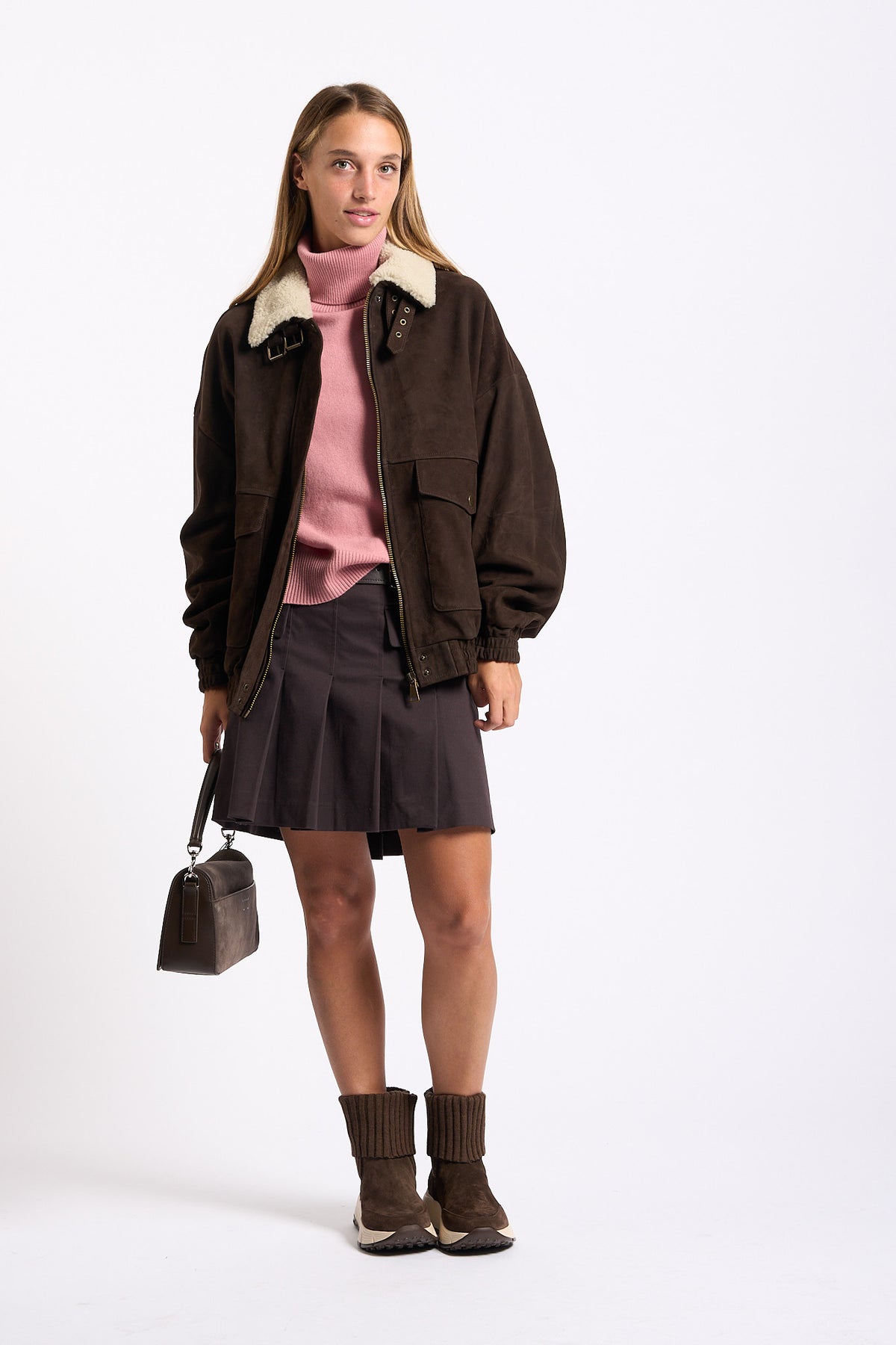 Semicouture Giubbino Gloria Marrone Donna-9