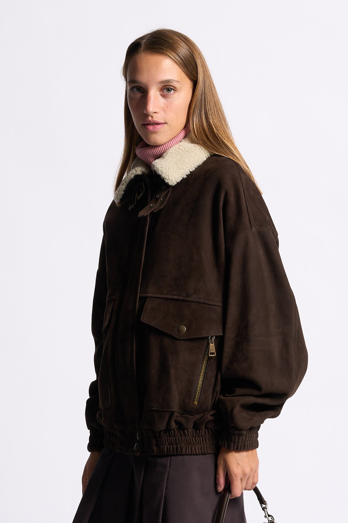 Semicouture Giubbino Gloria Marrone Donna-3