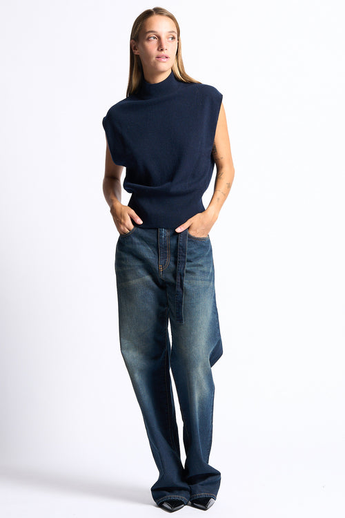 Semicouture Maglia Angelica Blu Donna-2