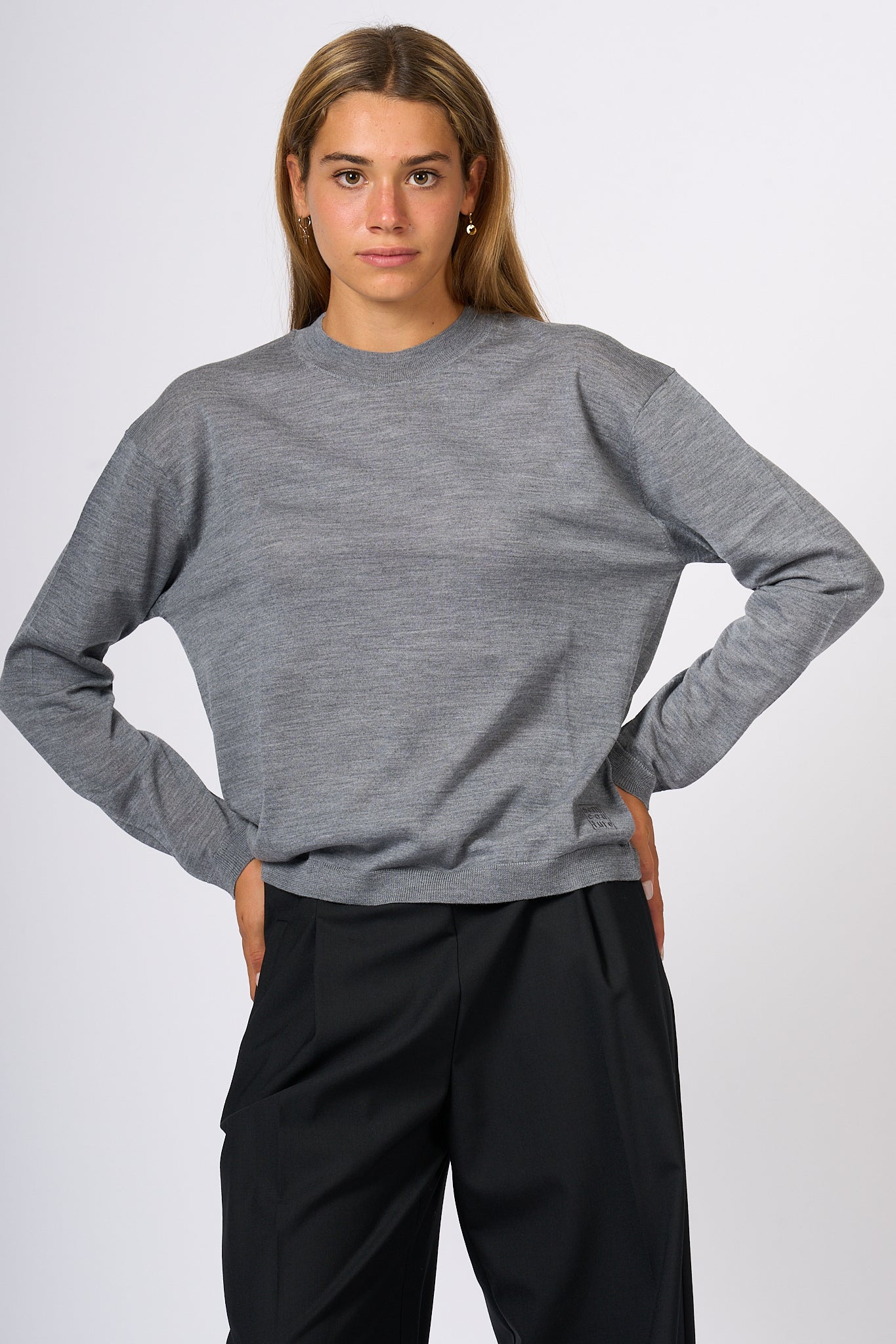 Semicouture Maglia Extra Fine Grigio Donna-3