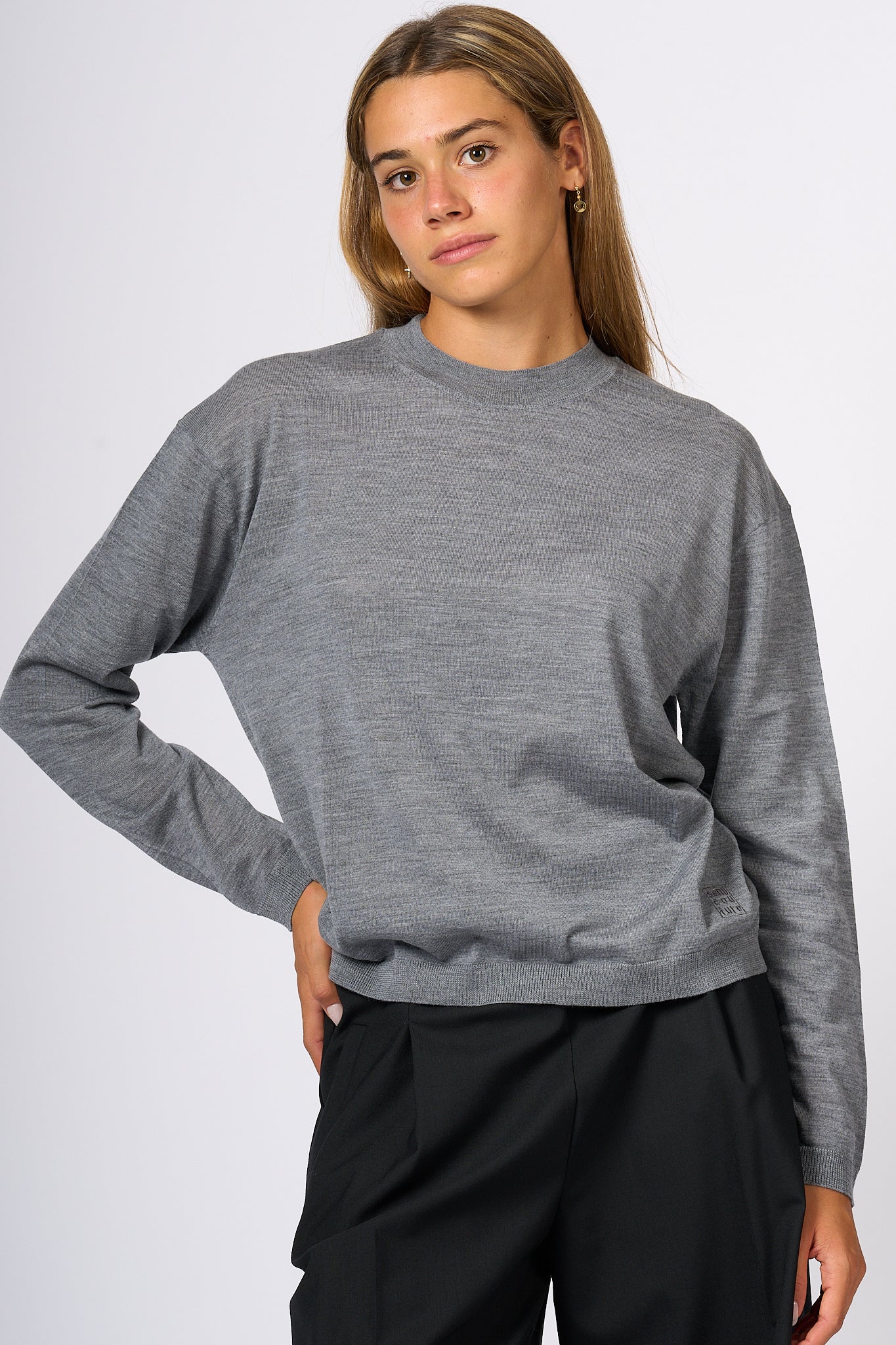 Semicouture Maglia Extra Fine Grigio Donna-1