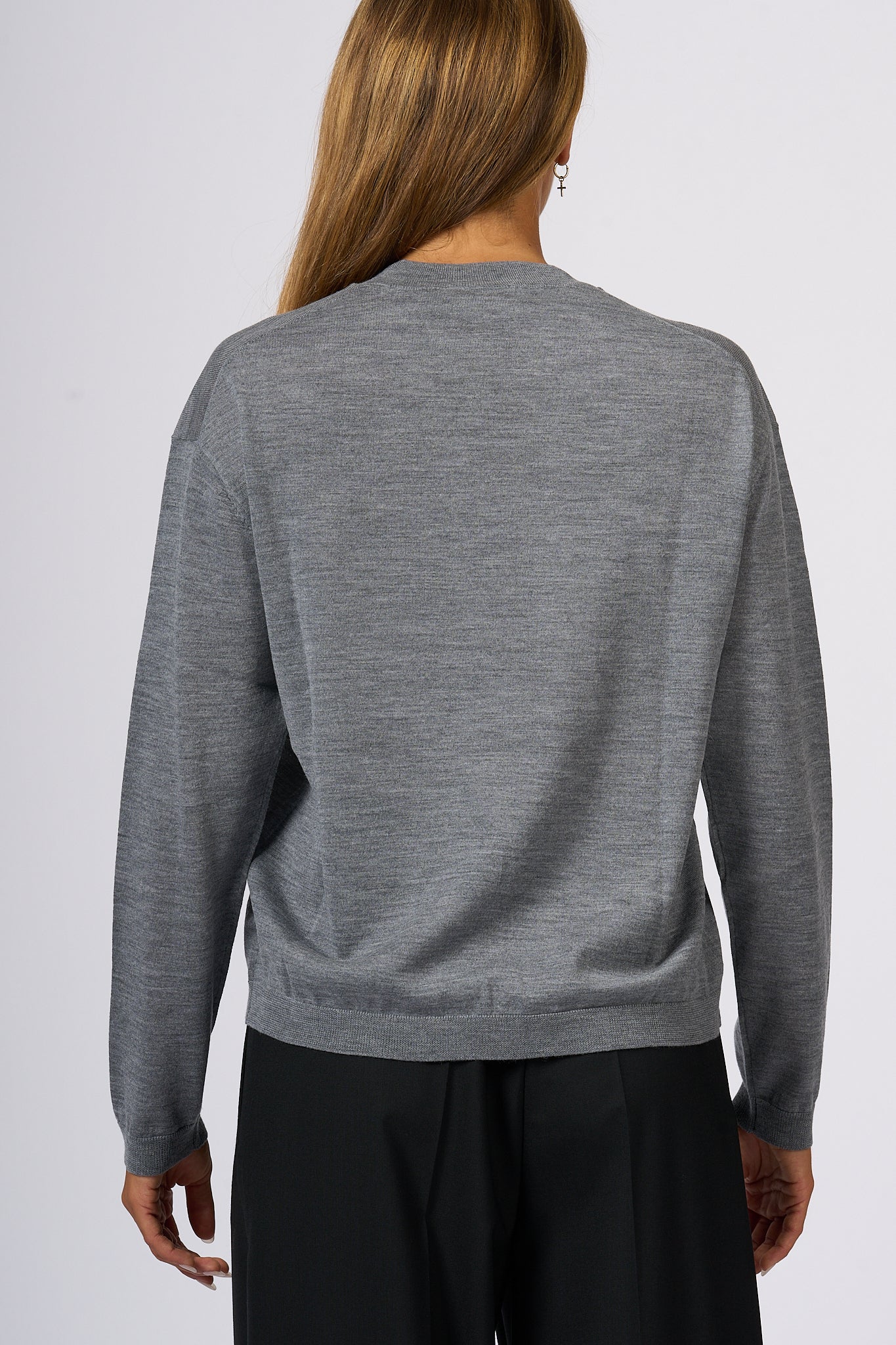 Semicouture Maglia Extra Fine Grigio Donna-6