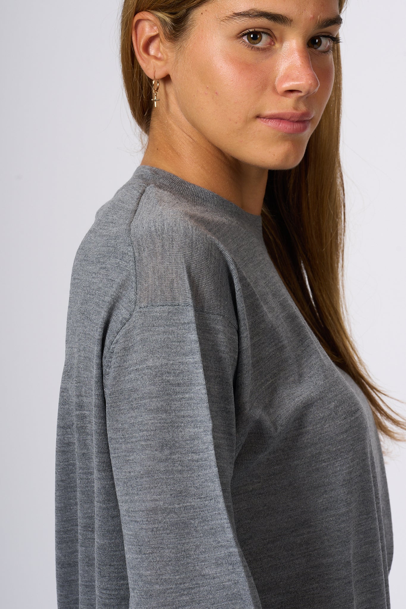 Semicouture Maglia Extra Fine Grigio Donna-7