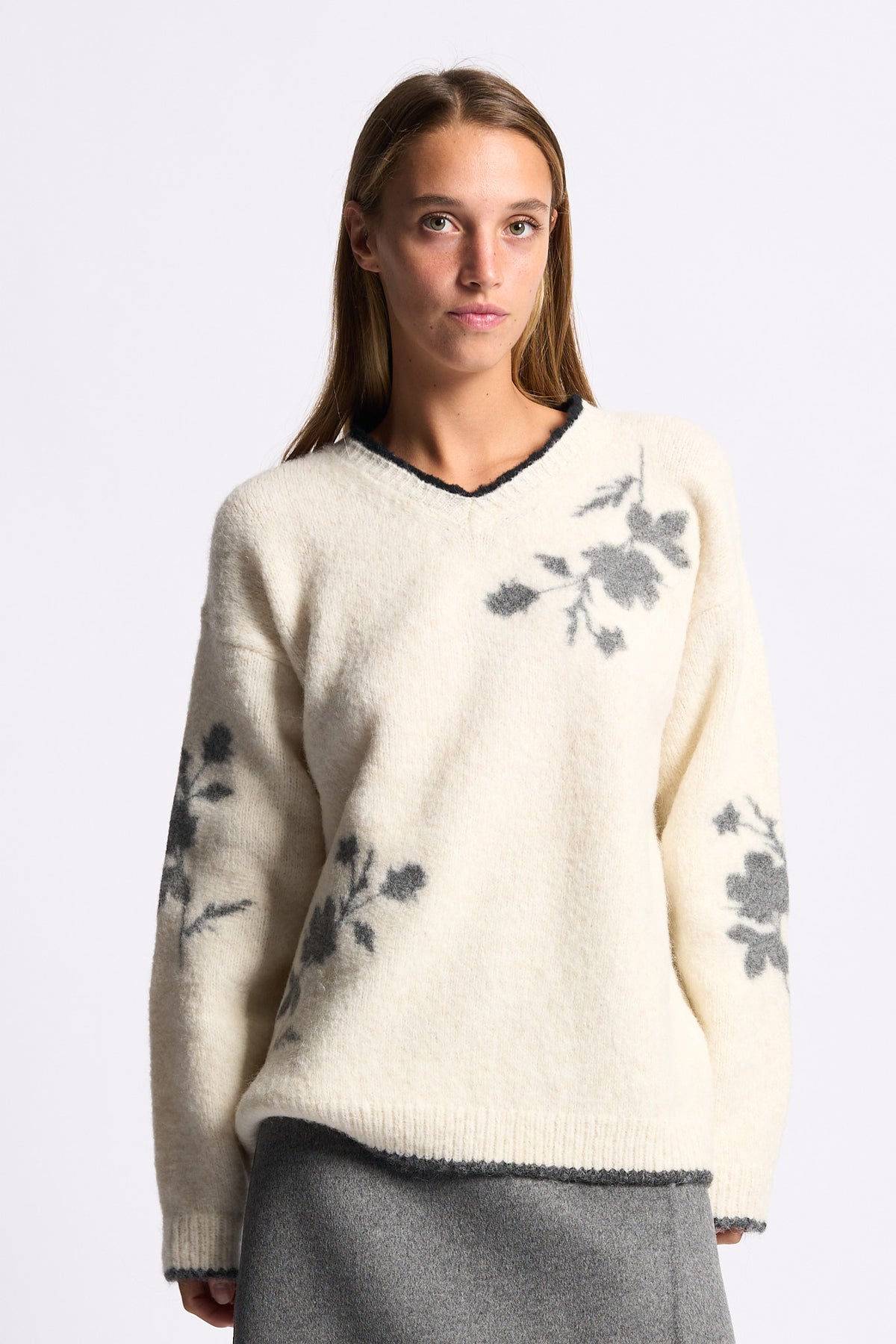 Semicouture Maglia Glenna Burro/grigio Donna-1