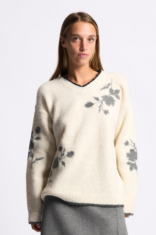 Semicouture Maglia Glenna Burro/grigio Donna