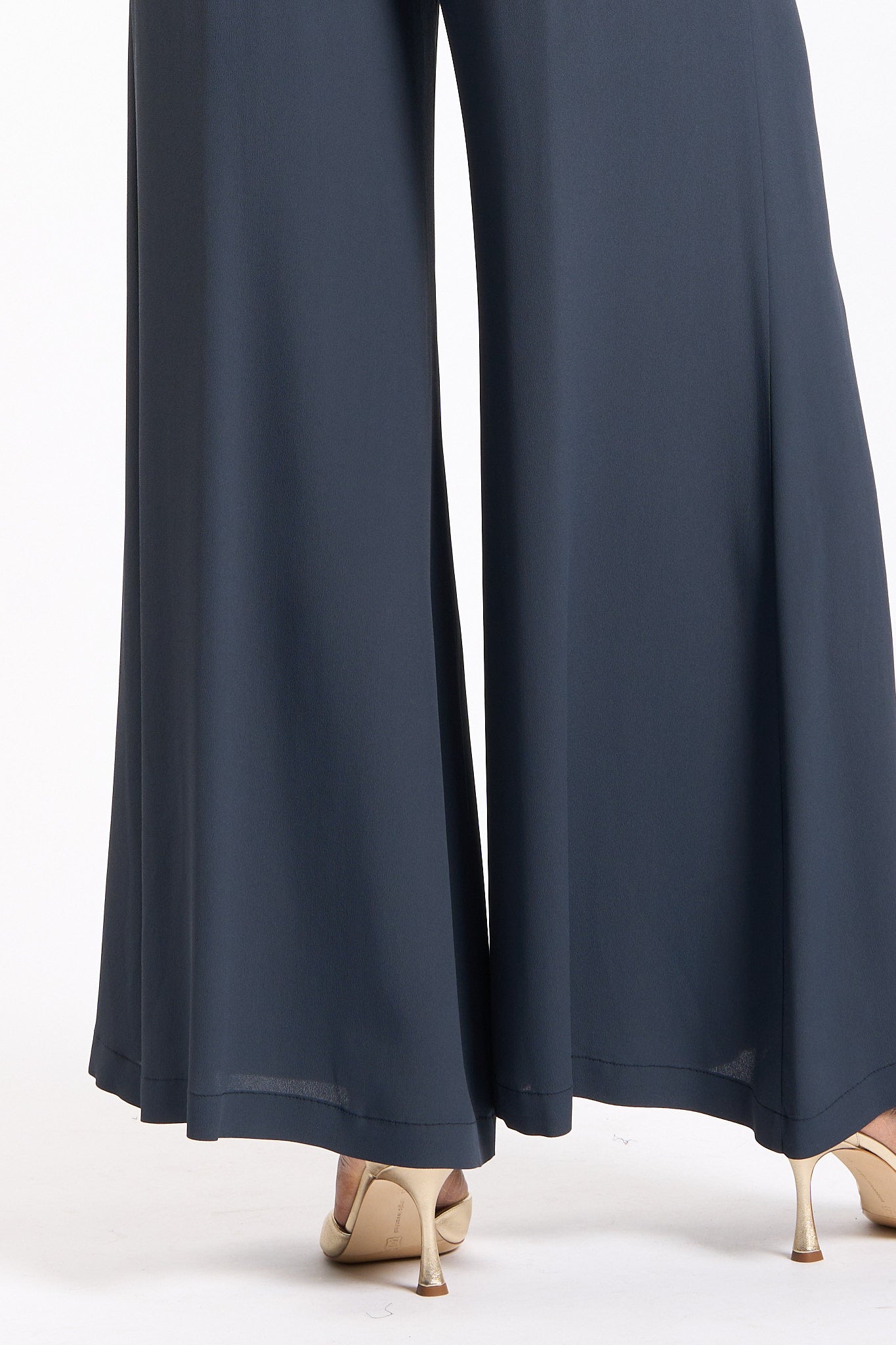 Semicouture Pantalone Avril Misto Seta Blu Donna-5