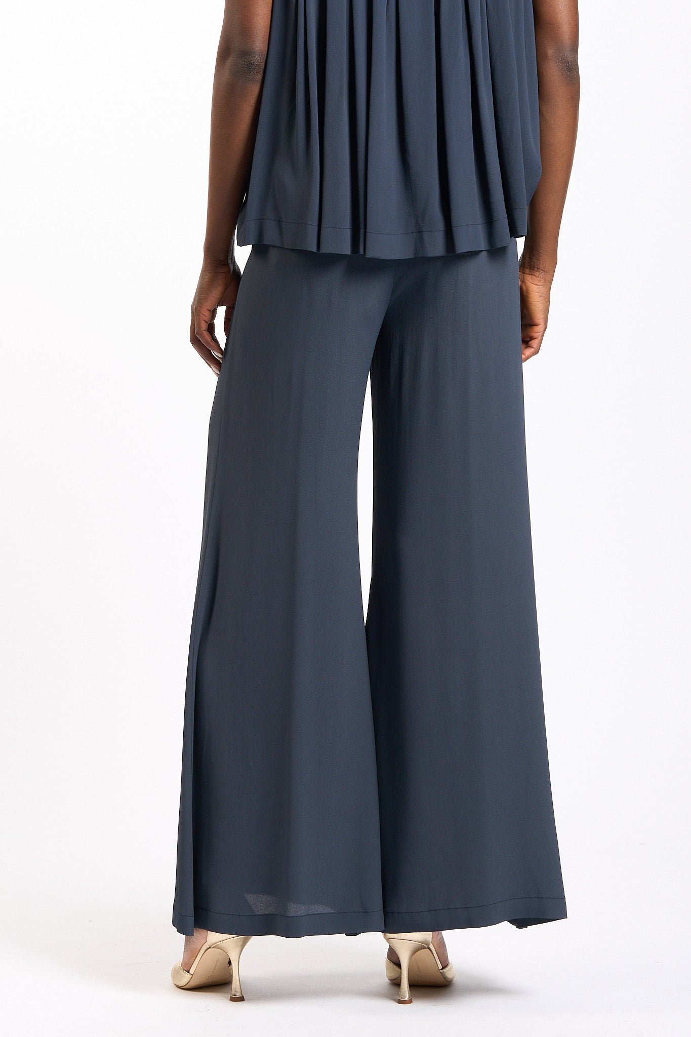 Semicouture Pantalone Avril Misto Seta Blu Donna-6