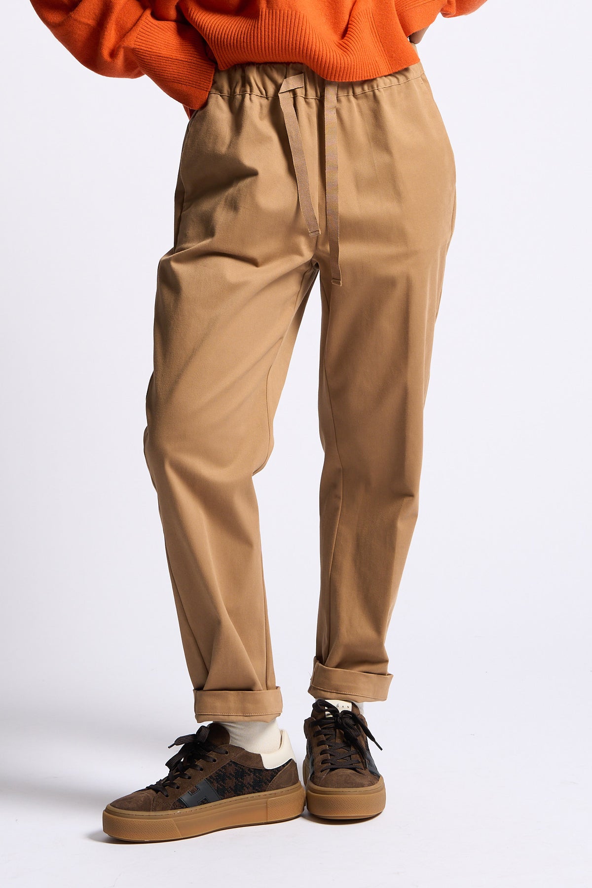 Semicouture Pantalone Buddy Cammello Donna-1
