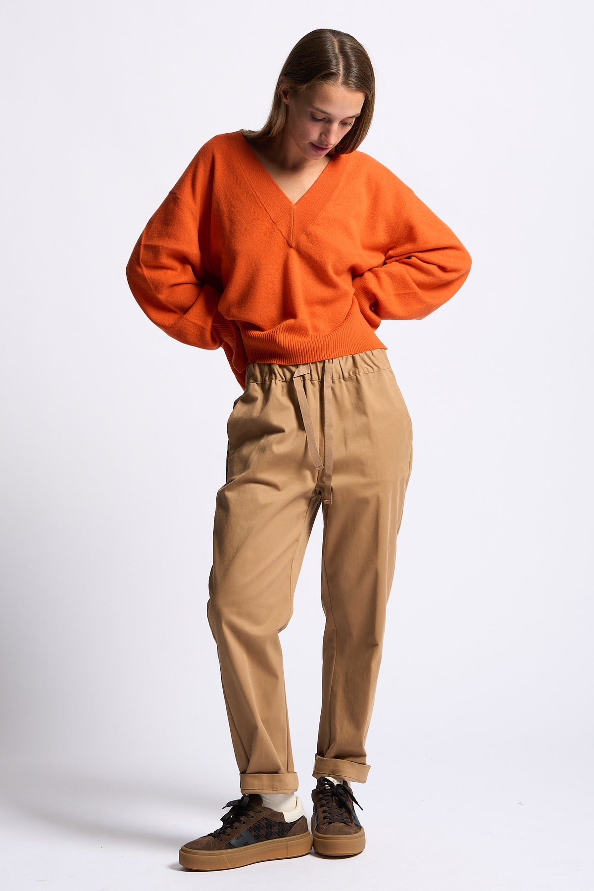 Semicouture Pantalone Buddy Cammello Donna-2