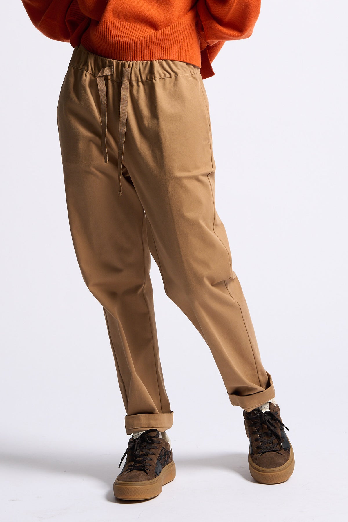 Semicouture Pantalone Buddy Cammello Donna-3
