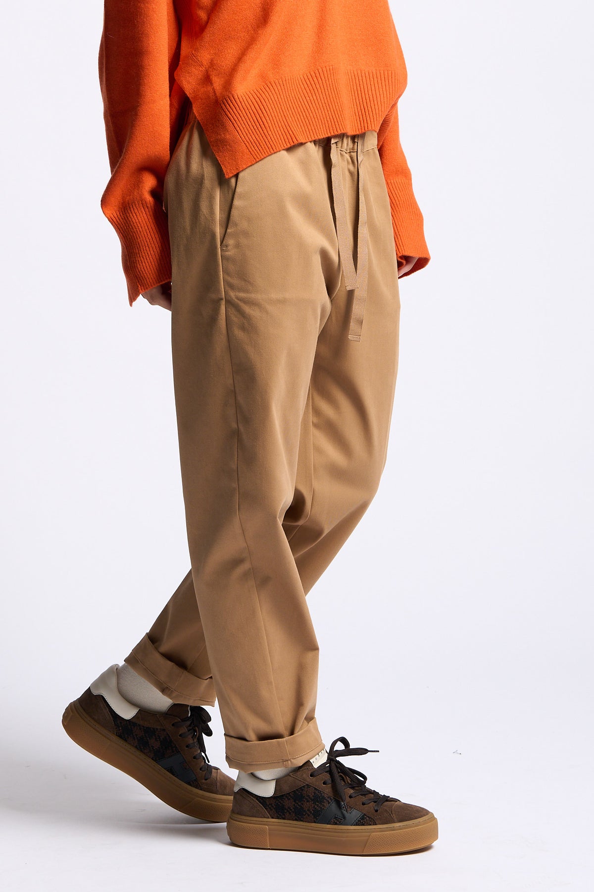 Semicouture Pantalone Buddy Cammello Donna-4