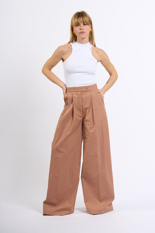 Semicouture Pantalone CAMELIA Ampio Rosa Donna