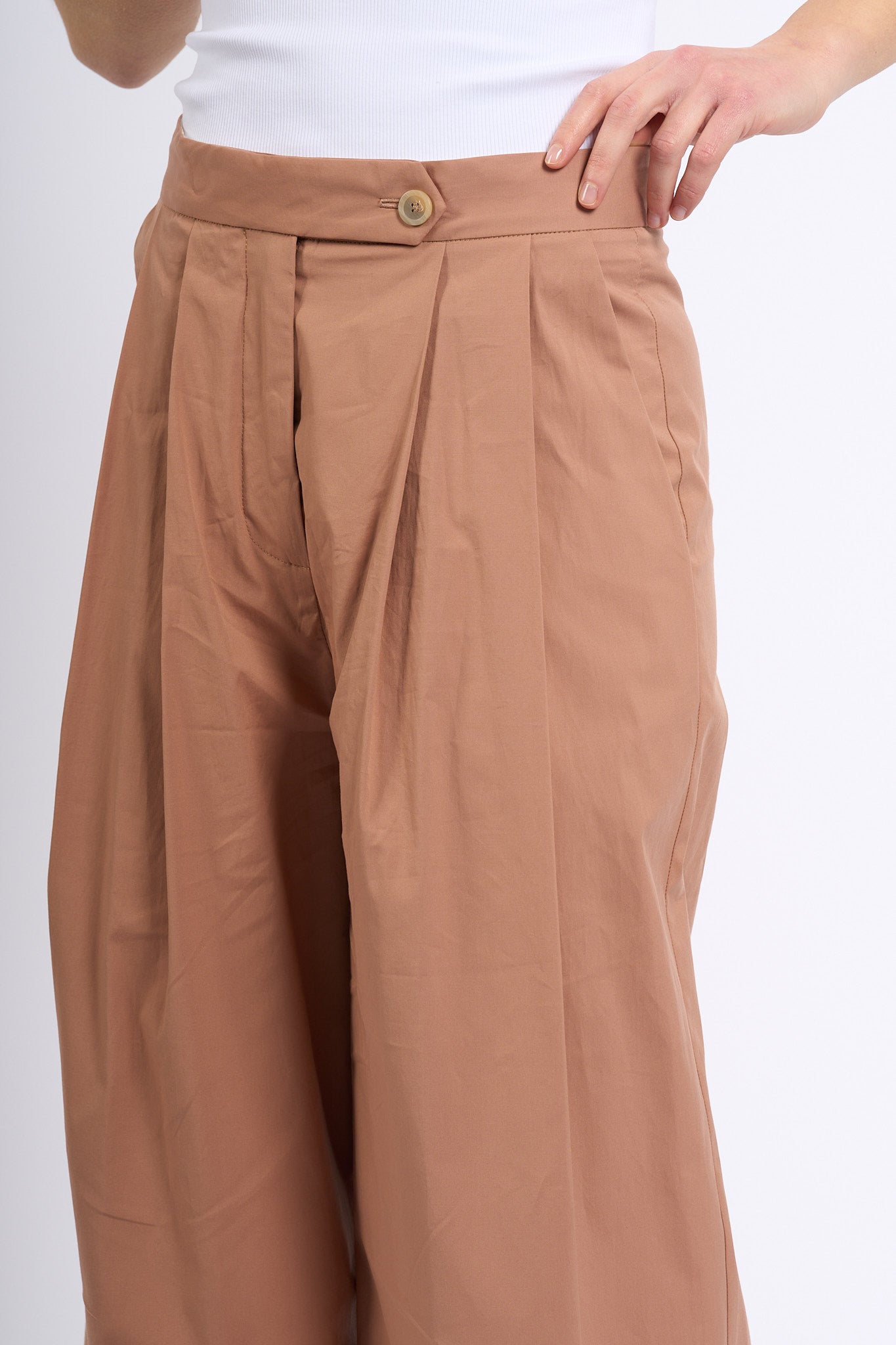 Semicouture Pantalone CAMELIA Ampio Rosa Donna-6