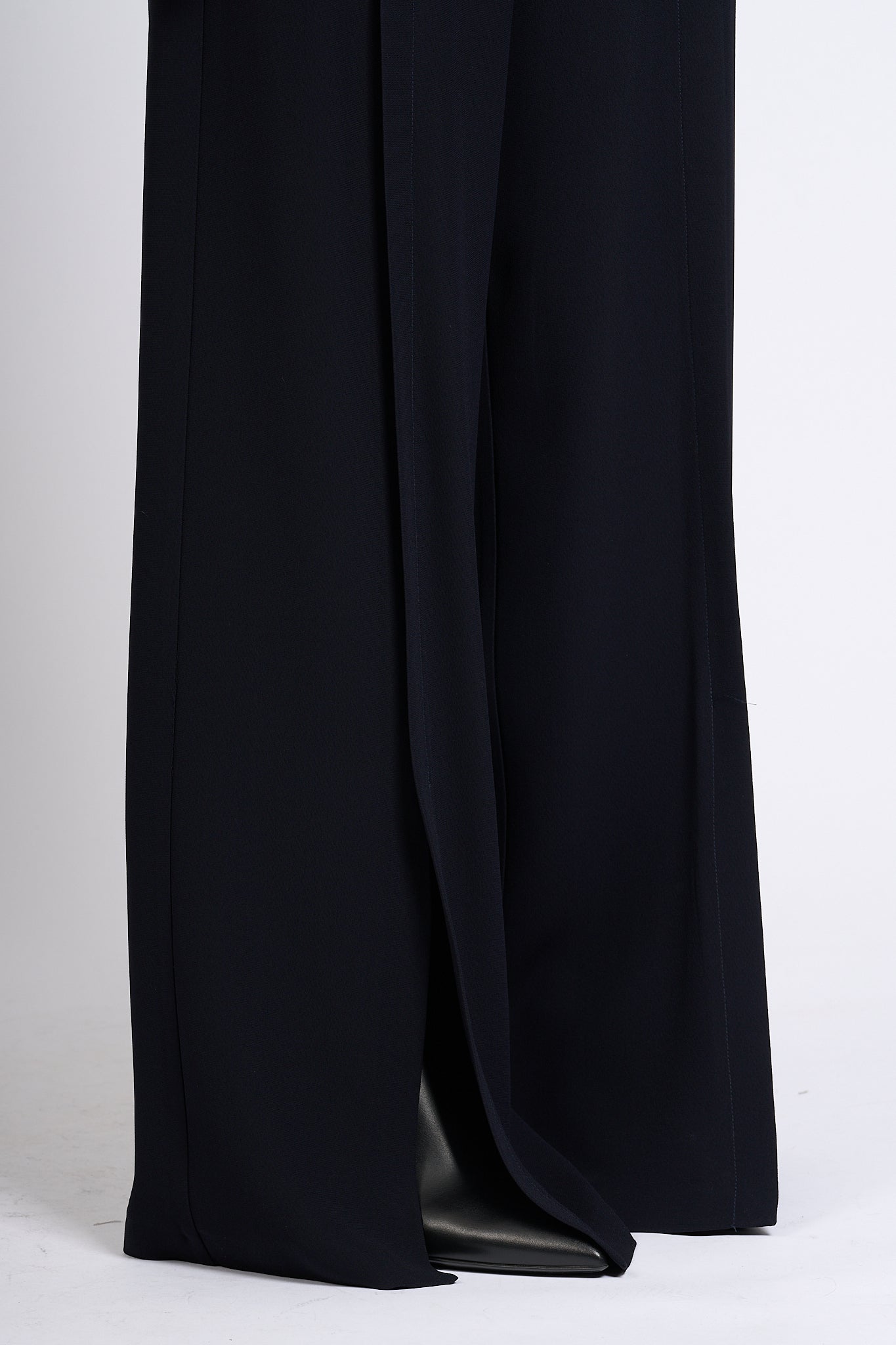 Semicouture Blue Crepe Pants Women-7