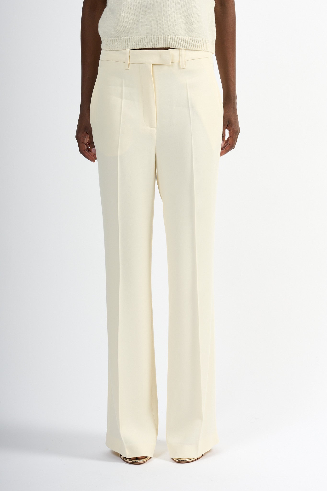 Semicouture Pantalone Daisy Avorio Donna-3