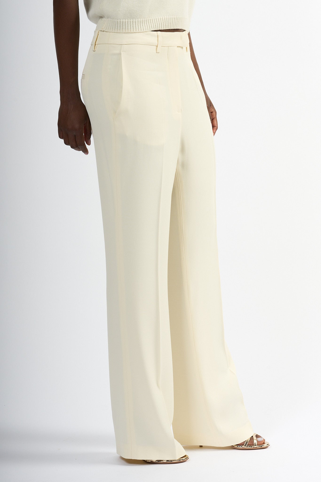 Semicouture Pantalone Daisy Avorio Donna-4