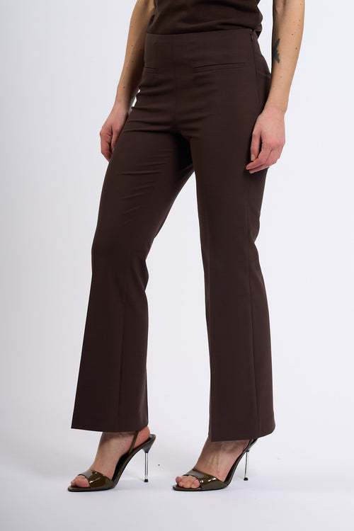 Semicouture Pantalone ESTEFANIA Trombetta Cacao Donna-2