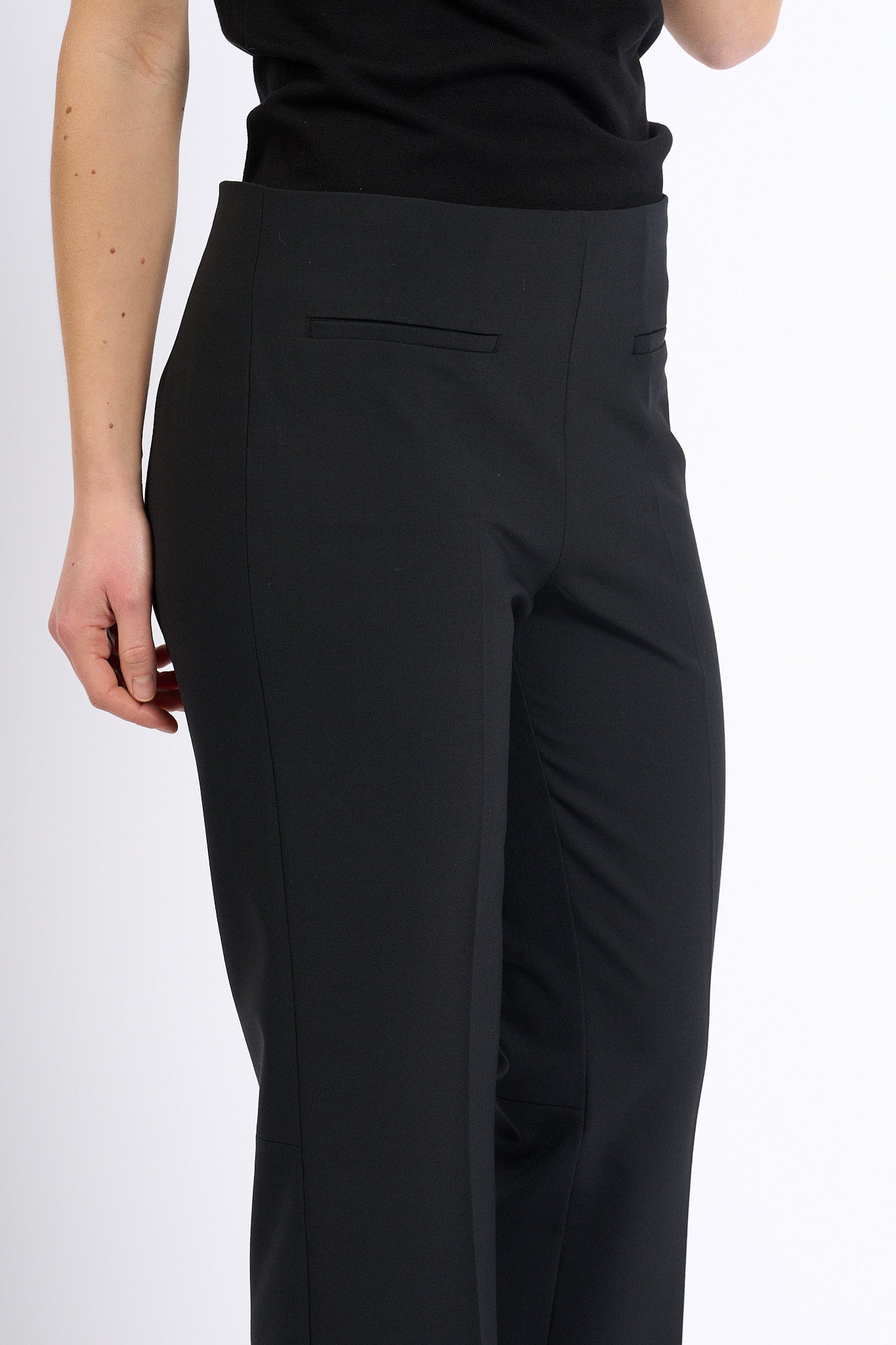 Semicouture Pantalone ESTEFANIA Trombetta Nero Donna-5