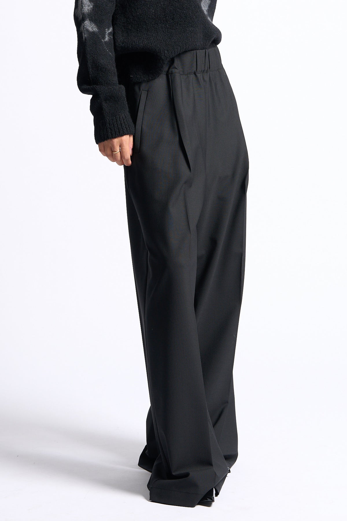 Semicouture Pantalone Jhonny Nero Donna-3