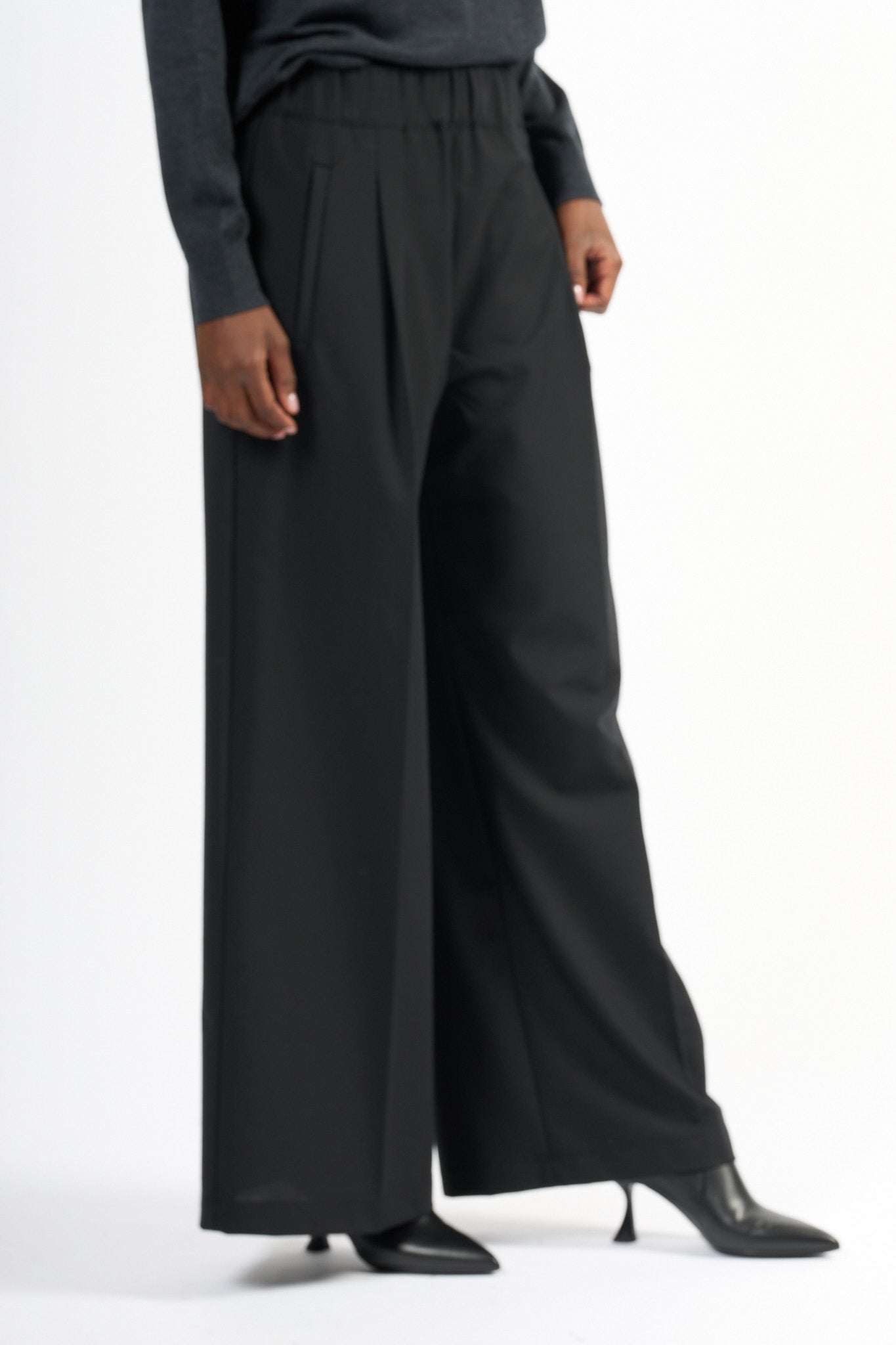 Semicouture Pantalone Jhonny Nero Donna-1