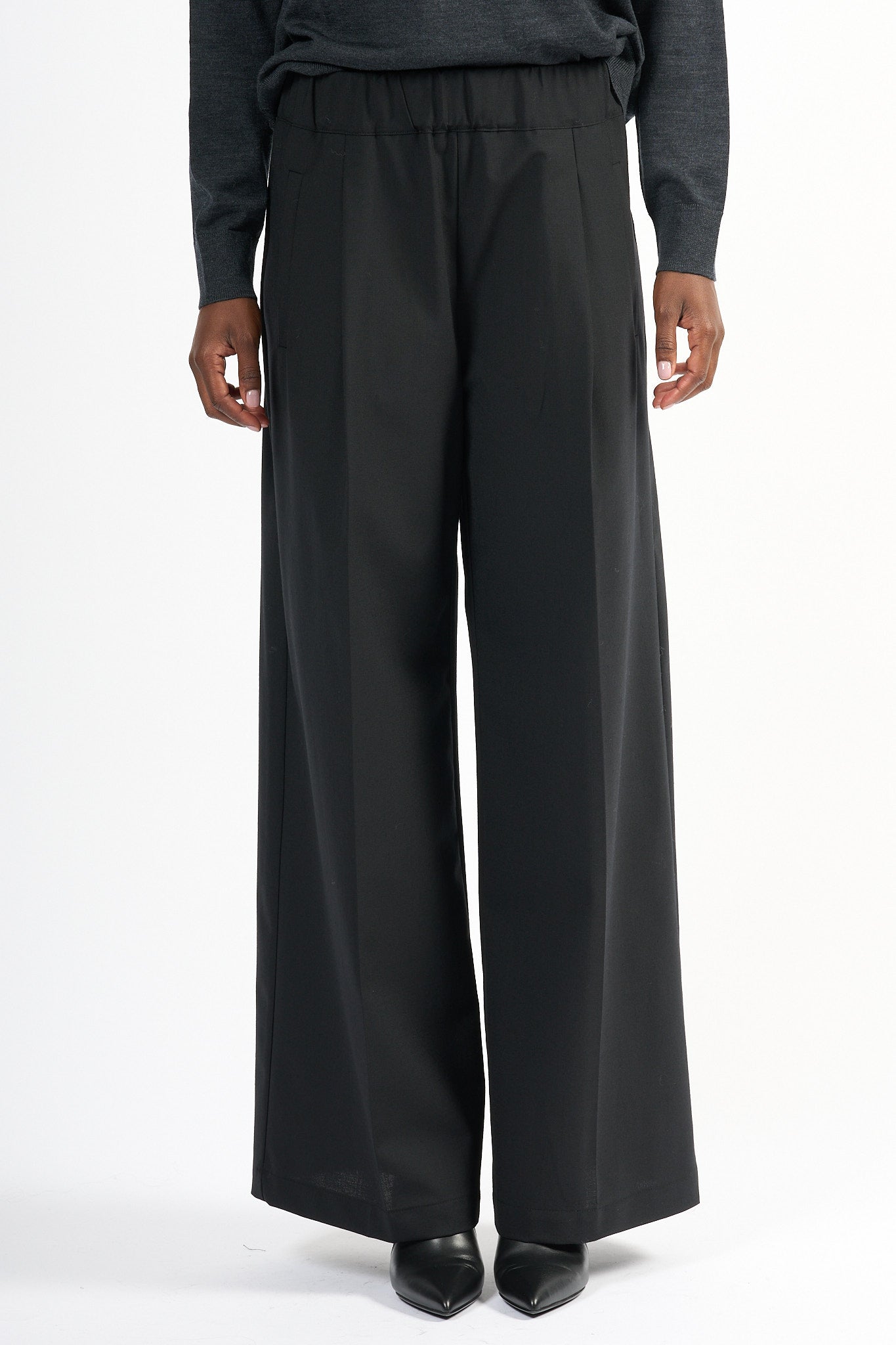 Semicouture Pantalone Jhonny Nero Donna-3