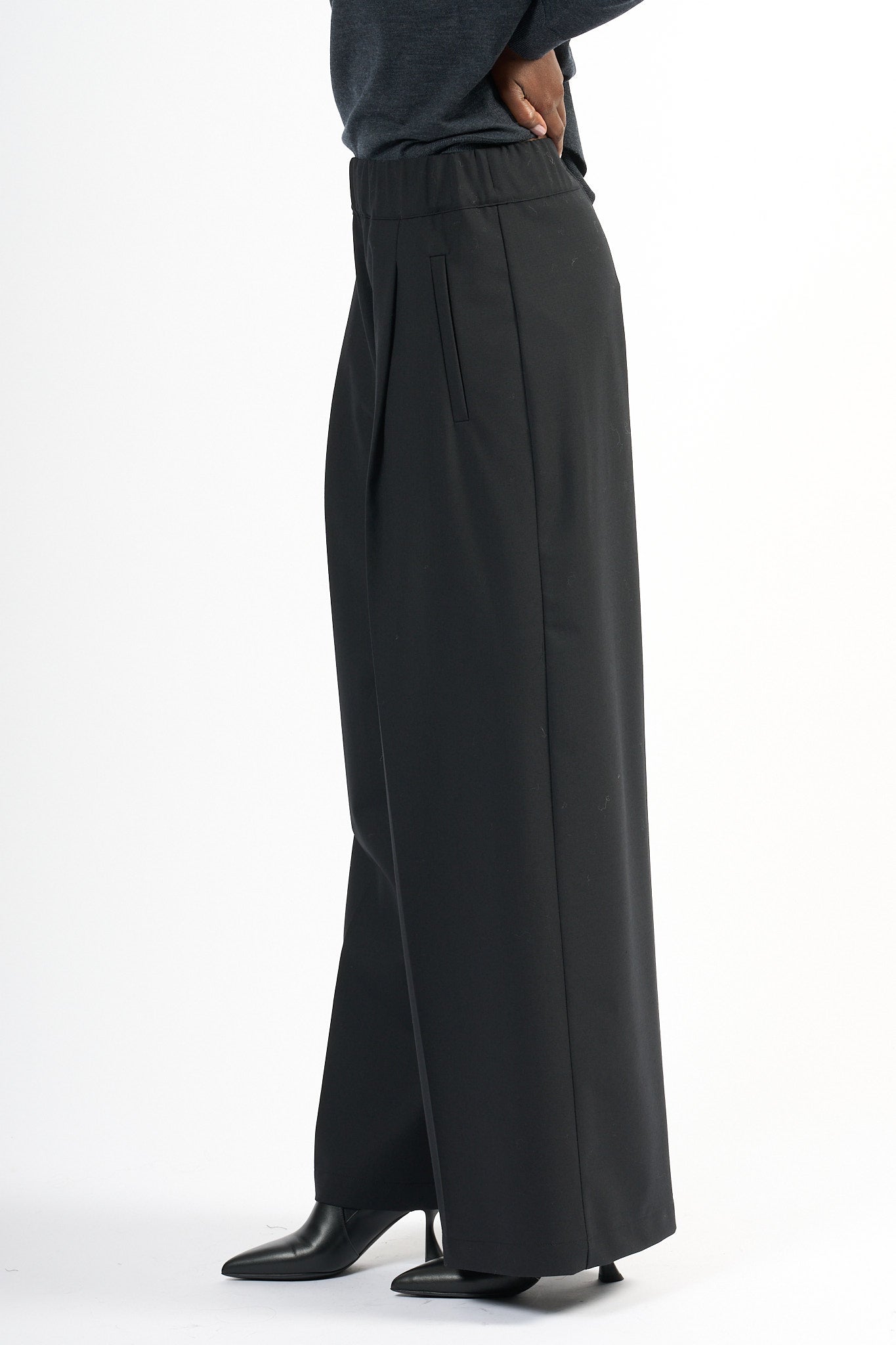 Semicouture Pantalone Jhonny Nero Donna-5