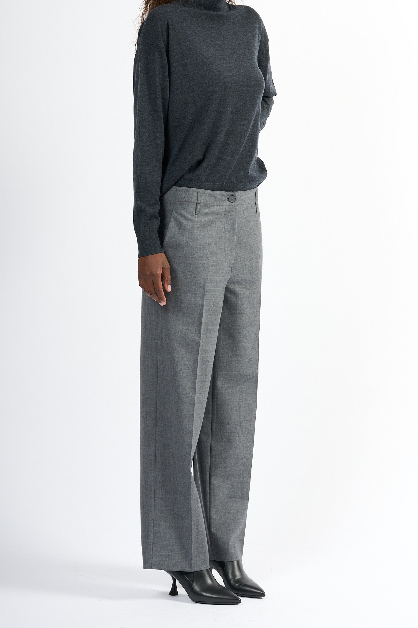 Semicouture Pantalone Shelby Grigio Donna-4