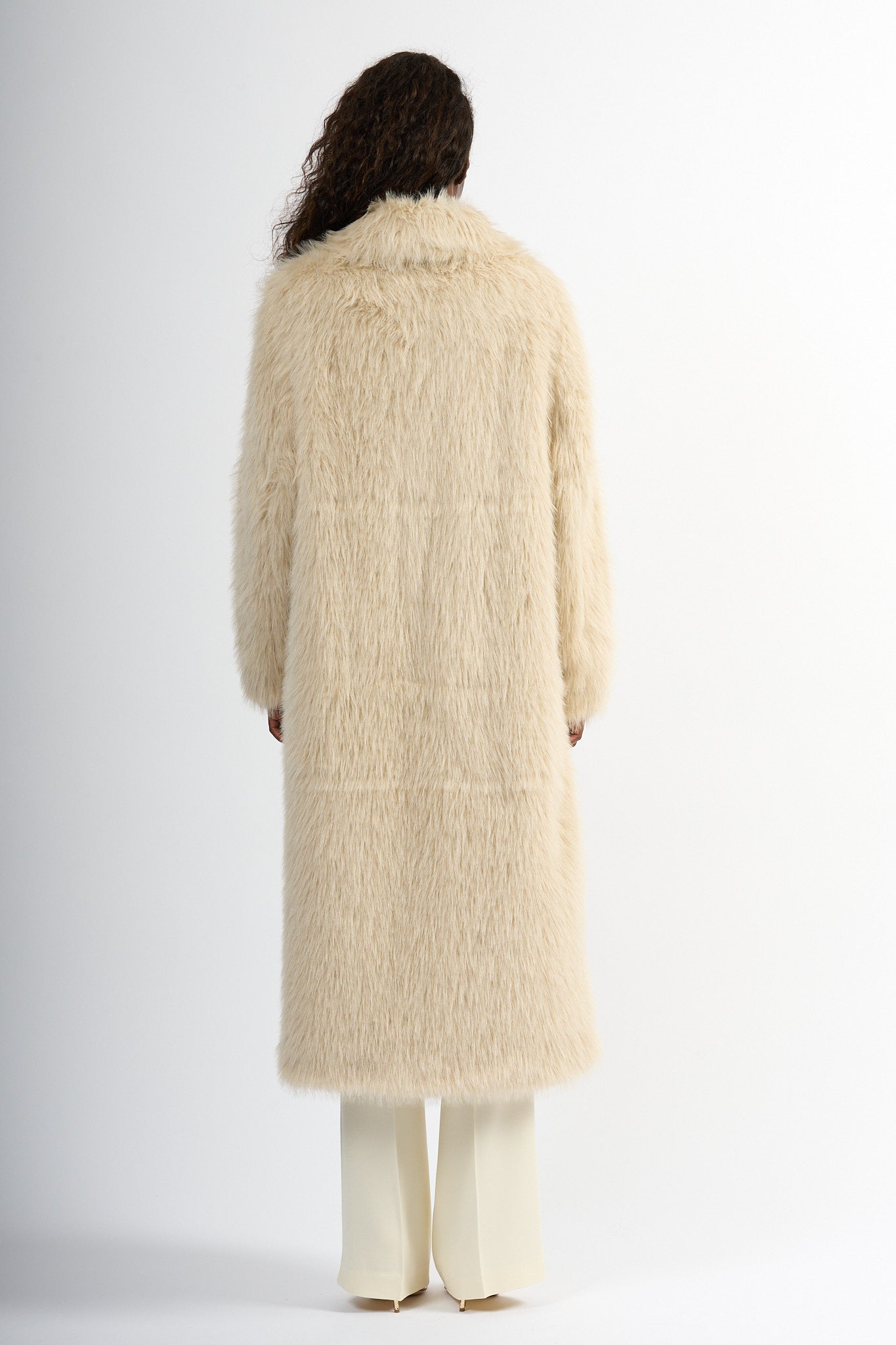 Semicouture Pelliccia Ariana Lunga Bianco Donna-4