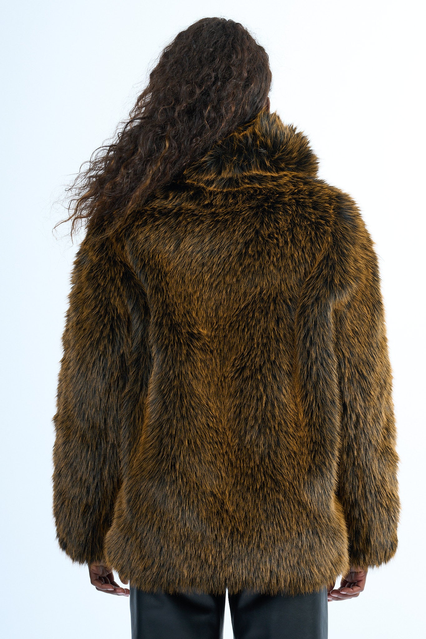 Semicouture Pelliccia Carol Ecologica Marrone Donna-7