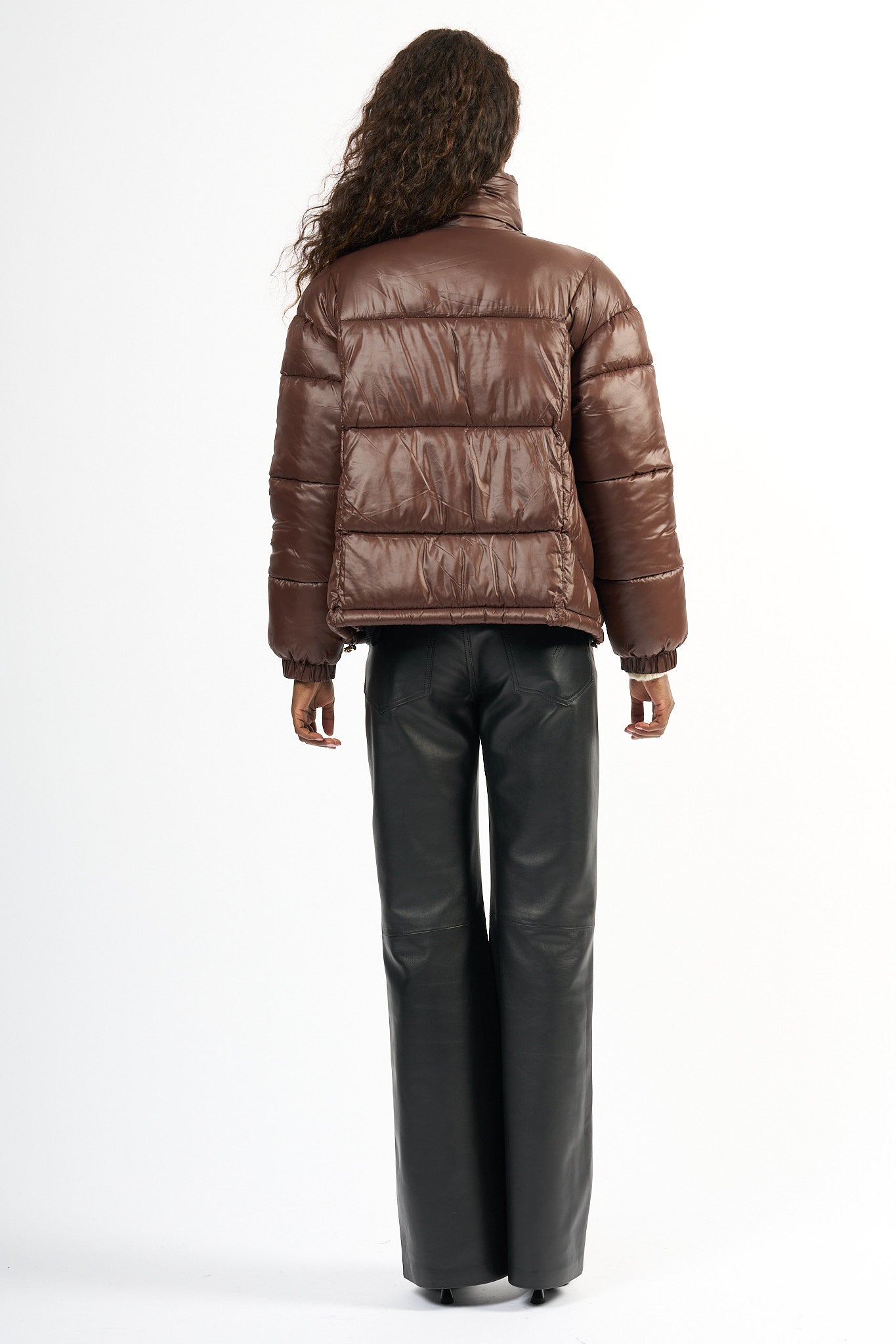 Semicouture Piumino Susana Corto Marrone Donna-11